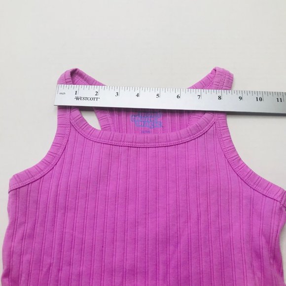 More Than Magic Girl's Size Medium 7-8 Sleeveless Ribbed Tank Pale Magenta New - Picture 7 of 11